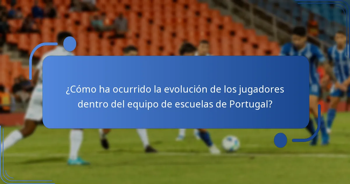 ¿Cuáles son los registros de partidos del equipo de escuelas de Portugal?