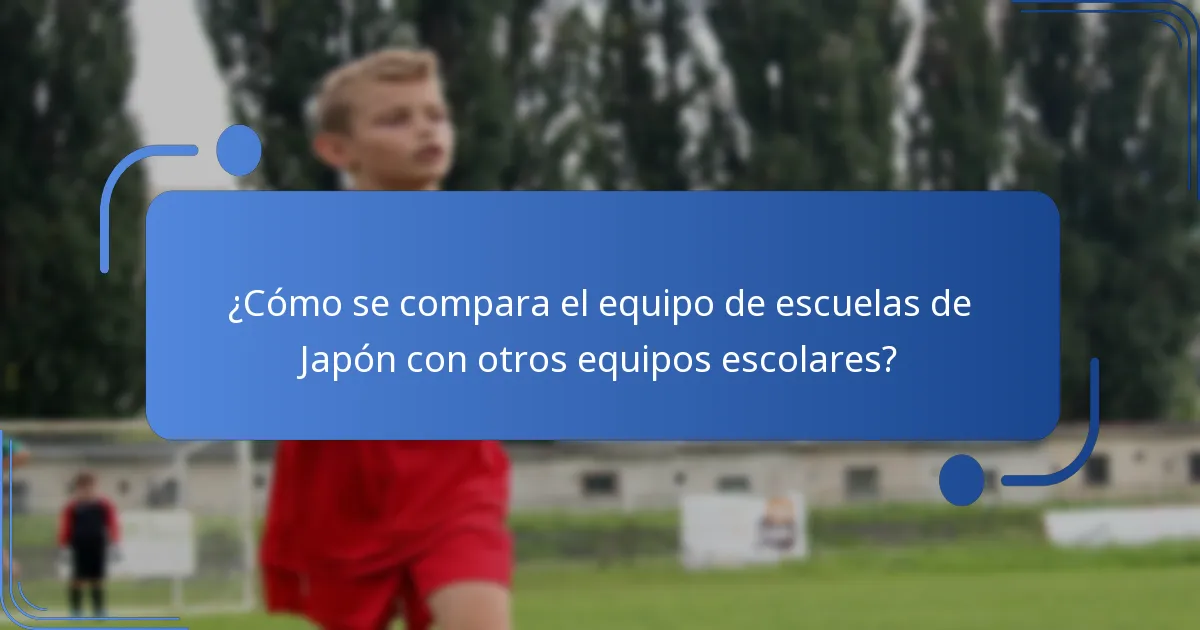 ¿Cómo se evalúan los partidos del equipo de escuelas de Japón?