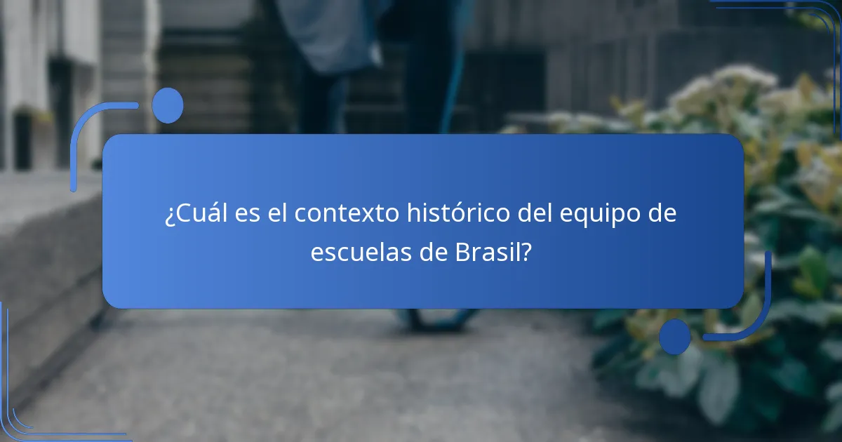 ¿Cómo ha evolucionado el estilo de juego del equipo de escuelas de Brasil?