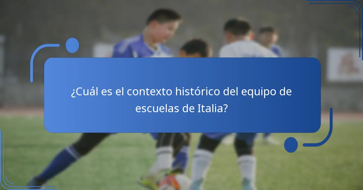 ¿Qué conocimientos se pueden obtener del análisis de partidos del equipo de escuelas de Italia?