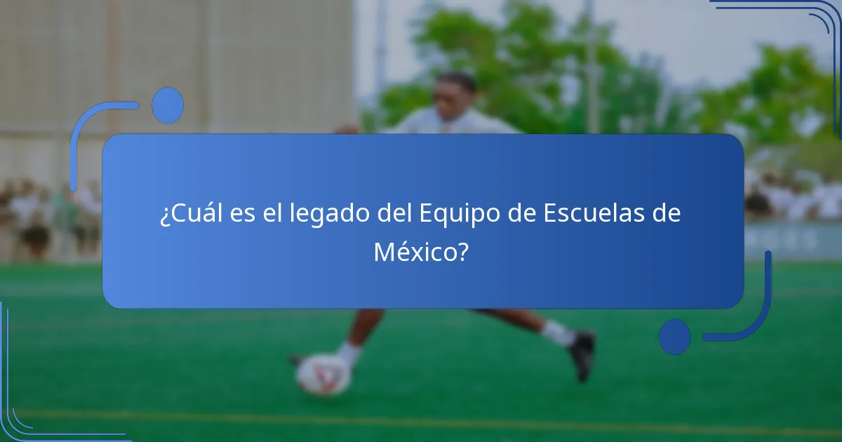 ¿Cómo ha evolucionado el Equipo de Escuelas de México a lo largo de los años?