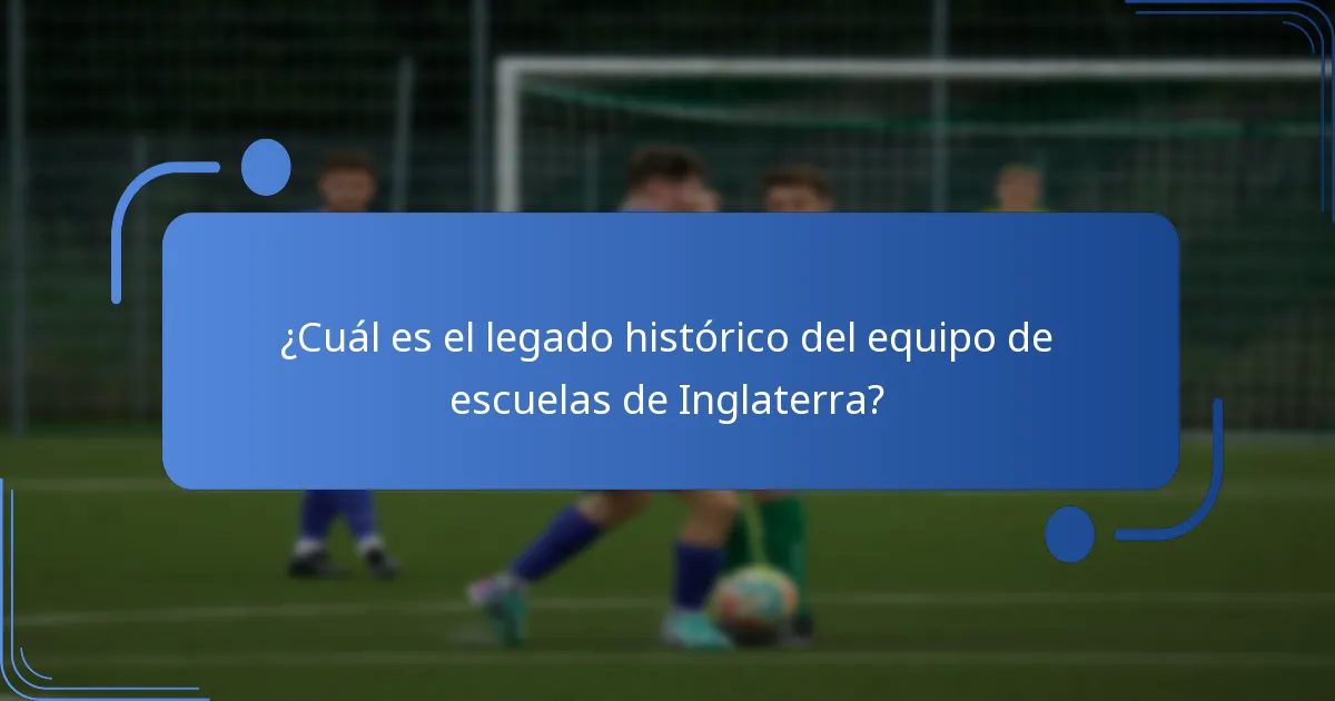 ¿Quiénes son los jugadores clave en el equipo de escuelas de Inglaterra?