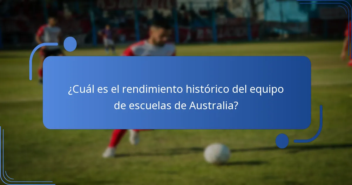 ¿Cuáles son los análisis clave de partidos para el equipo de escuelas de Australia?
