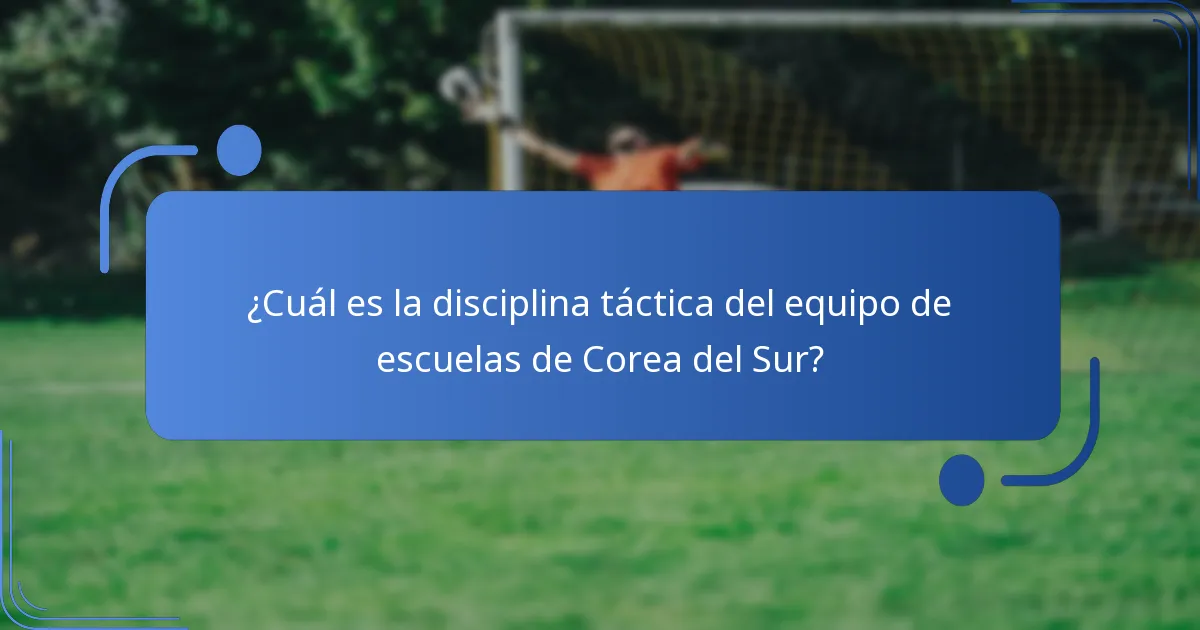 ¿Cuáles son las filosofías de entrenamiento que influyen en el equipo de escuelas de Corea del Sur?