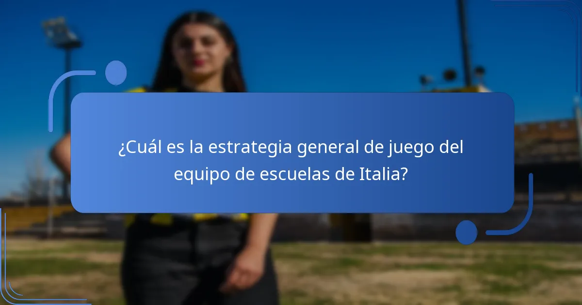 ¿Cómo se compara el equipo de escuelas de Italia con otros equipos?