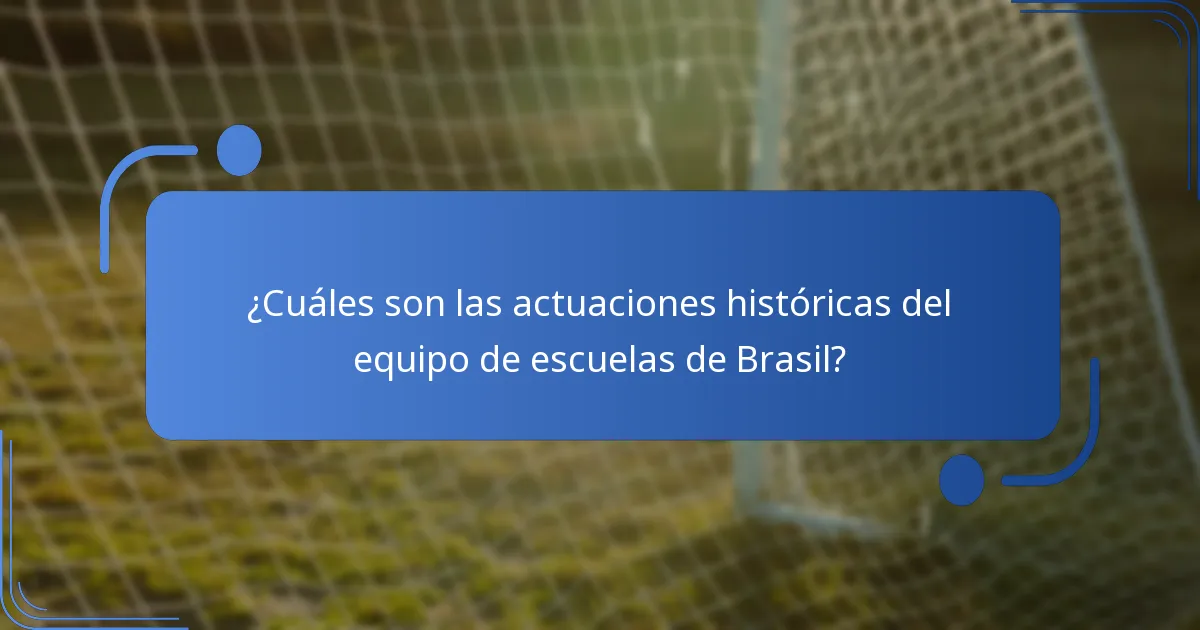 ¿Qué factores han influido en la evolución del equipo de escuelas de Brasil?