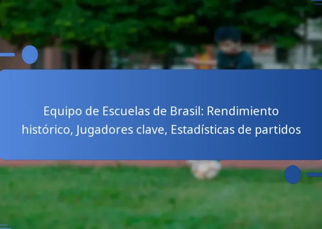 Equipo de Escuelas de Brasil: Rendimiento histórico, Jugadores clave, Estadísticas de partidos