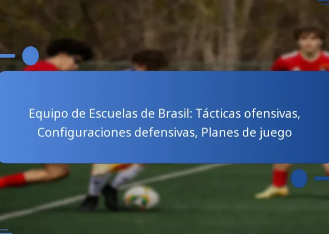 Equipo de Escuelas de Brasil: Tácticas ofensivas, Configuraciones defensivas, Planes de juego