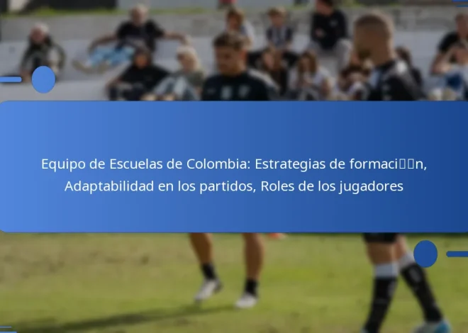Equipo de Escuelas de Colombia: Estrategias de formación, Adaptabilidad en los partidos, Roles de los jugadores