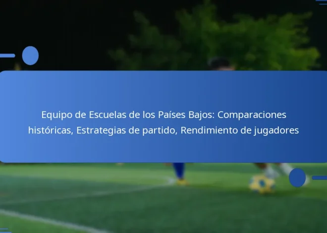 Equipo de Escuelas de los Países Bajos: Comparaciones históricas, Estrategias de partido, Rendimiento de jugadores