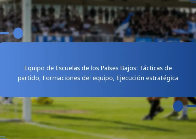 Equipo de Escuelas de los Países Bajos: Tácticas de partido, Formaciones del equipo, Ejecución estratégica