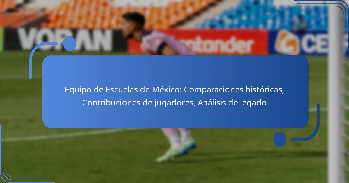 Equipo de Escuelas de México: Comparaciones históricas, Contribuciones de jugadores, Análisis de legado