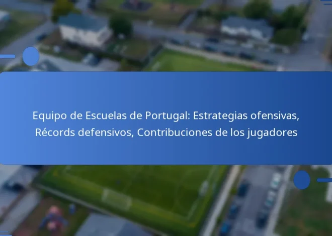 Equipo de Escuelas de Portugal: Estrategias ofensivas, Récords defensivos, Contribuciones de los jugadores